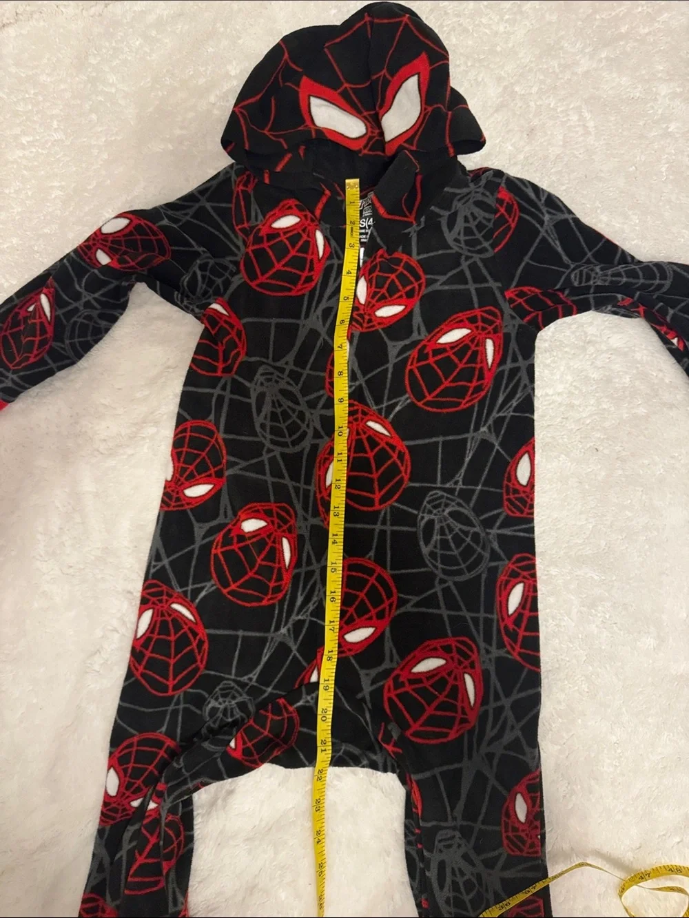 Marvel Black and Red Spider-Man Hooded Kids One-Piece